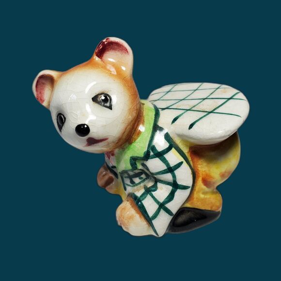Salt and Pepper Shaker Bear Leapfrog Piggyback Stackable Replacement Vintage - Picture 1 of 4